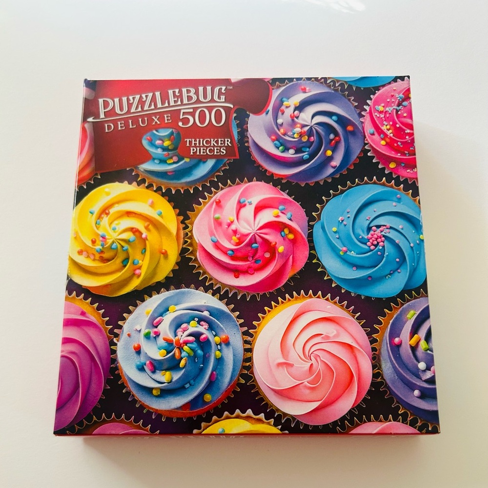 Cra-Z-Art Puzzlebug 500 Piece Puzzle "Rainbow Swirl Cupcakes”